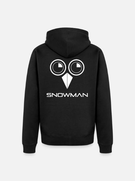 Kokain Schneemann - Unisex Premium Bio Zip Hoodie - Schwarz