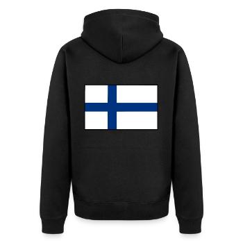 Finlande - Veste à capuche bio Premium Unisexe - noir - Dos - Nico (187cm)
