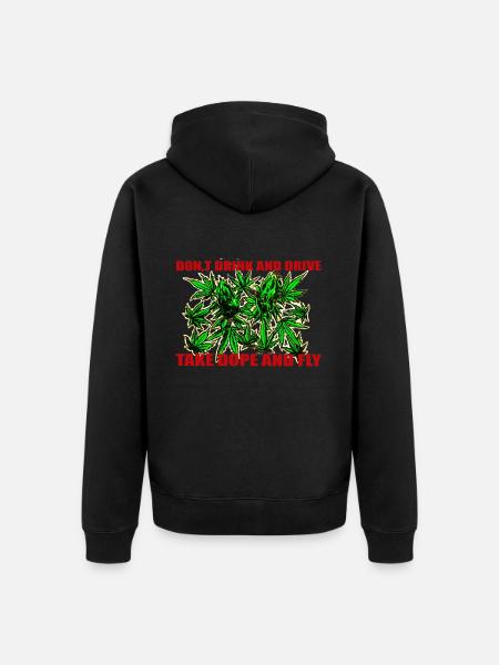 Cannabis - Unisex Premium Organic Zip Hoodie - black