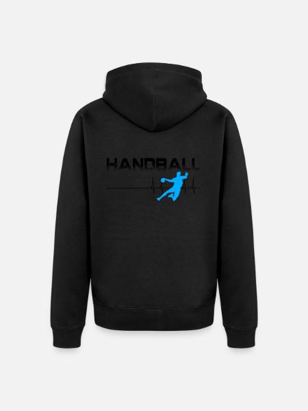 Handball - Unisex Premium Organic Zip Hoodie - black