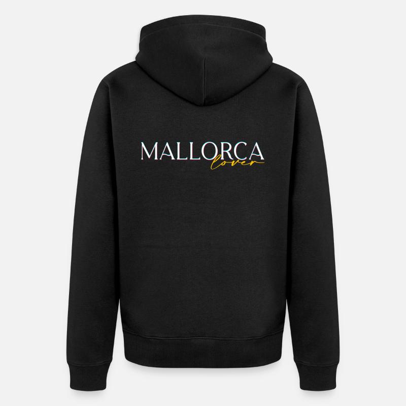 Mallorca - Unisex Premium Bio Zip Hoodie - Schwarz