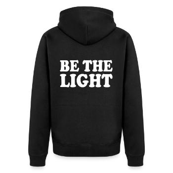 Be the light - Veste à capuche bio Premium Unisexe - noir - Dos - Nico (187cm)
