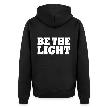Be the light - Veste à capuche bio Premium Unisexe - noir - Dos - Nico (187cm)