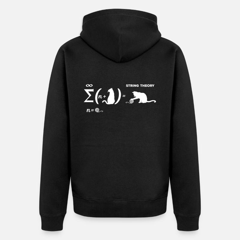 Schrödingers Stringtheorie - Unisex Premium Bio Zip Hoodie - Schwarz