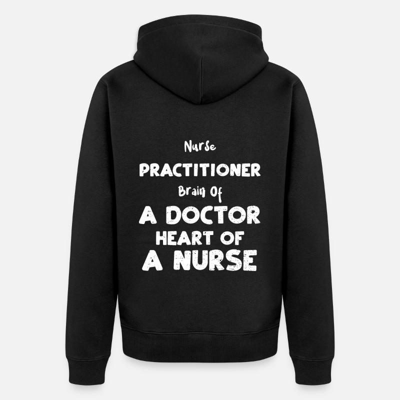 Cerveau d’infirmière praticienne d’un do... - Veste à capuche bio Premium Unisexe - noir