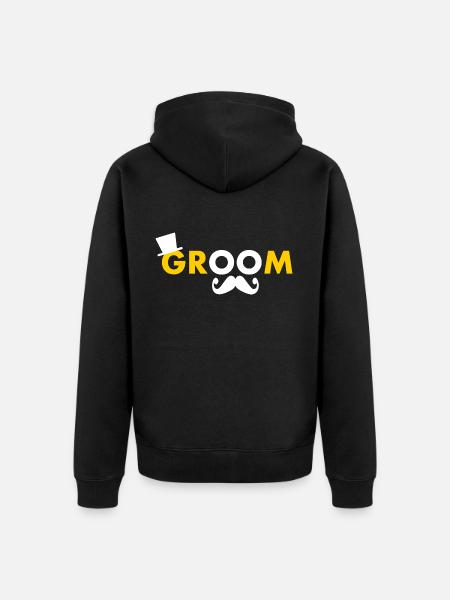 Groom - Unisex Premium Organic Zip Hoodie - black