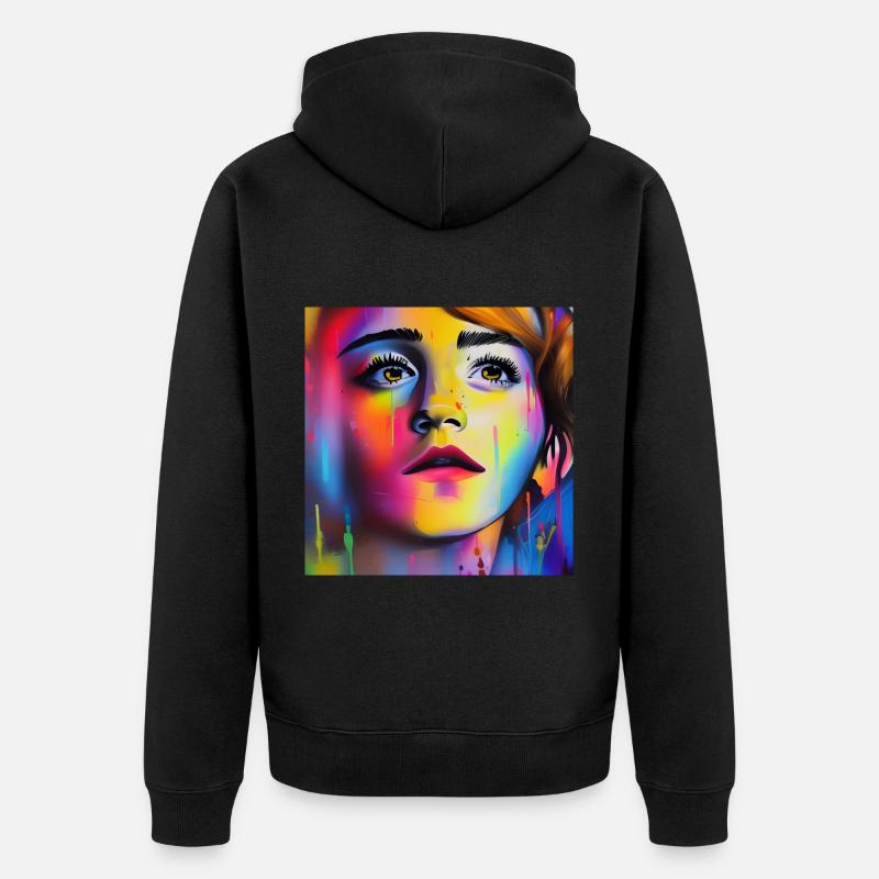 Emma - Unisex Premium Bio Zip Hoodie - Schwarz