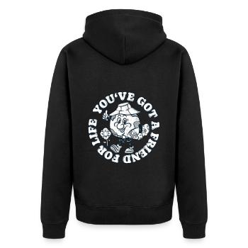 Ami pour la vie Protection de l’environnement Erthday - Veste à capuche bio Premium Unisexe - noir - Dos - Nico (187cm)