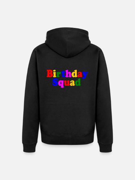 Birthday squad - Unisex Premium Bio Zip Hoodie - Schwarz