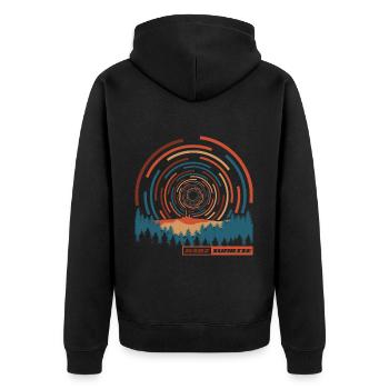 Harz Sunrise (Brocken Edition) - Unisex Premium Organic Zip Hoodie - black - Back - Nico (187cm)