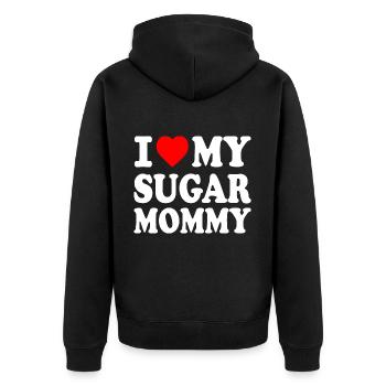 I love my Sugar mommy - Veste à capuche bio Premium Unisexe - noir - Dos - Nico (187cm)