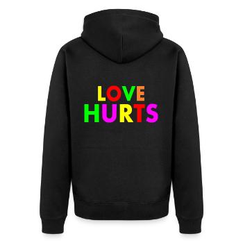 Love hurts - Veste à capuche bio Premium Unisexe - noir - Dos - Nico (187cm)