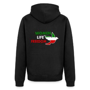 Women life freedom - Veste à capuche bio Premium Unisexe - noir - Dos - Nico (187cm)