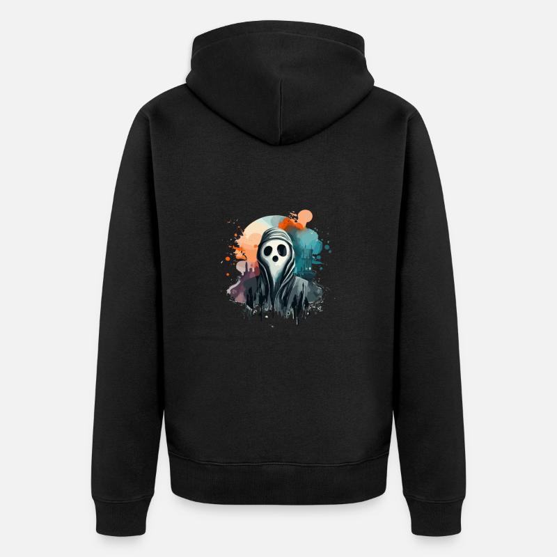 halloween ghost - Veste à capuche bio Premium Unisexe - noir