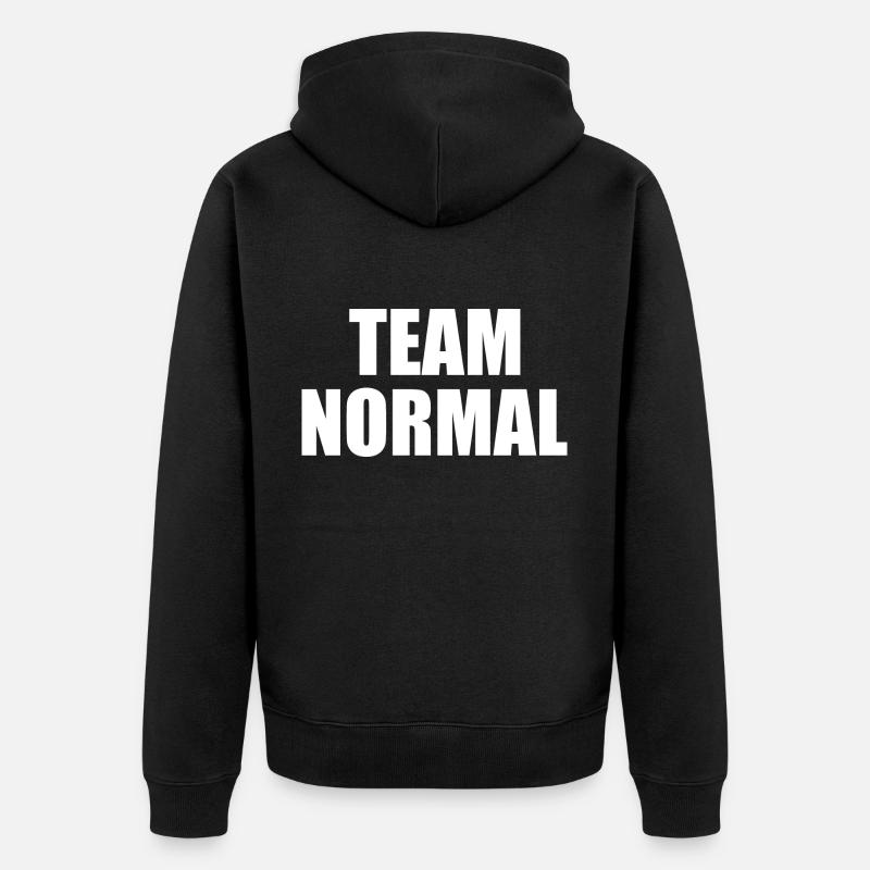 Team normal - Veste à capuche bio Premium Unisexe - noir