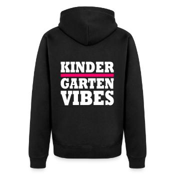 kindergarten vibes - Veste à capuche bio Premium Unisexe - noir - Dos - Nico (187cm)