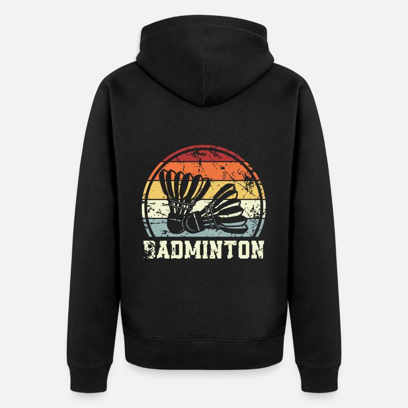 Badminton - Veste à capuche bio Premium Unisexe - noir