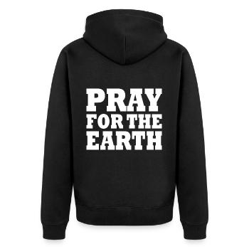 Pray for the world - Veste à capuche bio Premium Unisexe - noir - Dos - Nico (187cm)