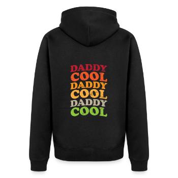 Daddy Cool Father Gift - Unisex Premium Organic Zip Hoodie - black - Back - Nico (187cm)