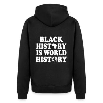 Black history is world history - Veste à capuche bio Premium Unisexe - noir - Dos - Nico (187cm)