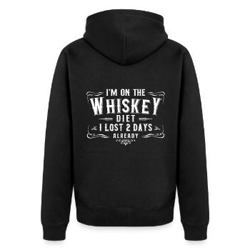 Cadeau de buveur de whisky amateur de whisky - Veste à capuche bio Premium Unisexe - noir - Dos - Nico (187cm)