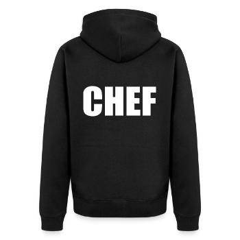 Chef - Veste à capuche bio Premium Unisexe - noir - Dos - Nico (187cm)