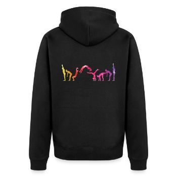 Art de la gymnastique - Veste à capuche bio Premium Unisexe - noir - Dos - Nico (187cm)