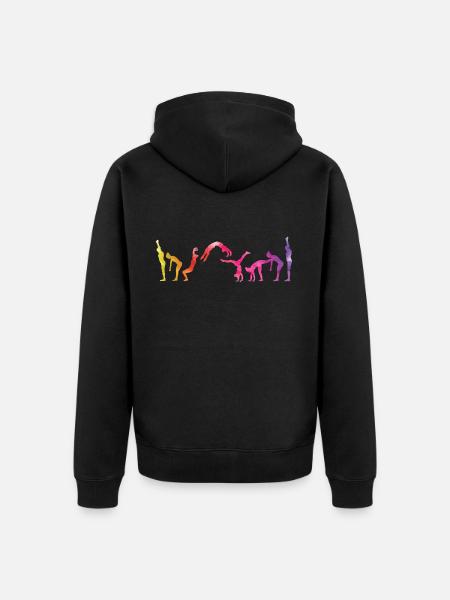 Turnen Kunst - Unisex Premium Bio Zip Hoodie - Schwarz