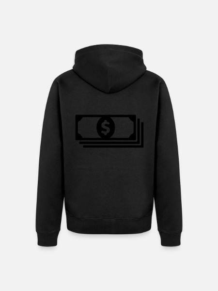 Symbole d’argent liquide - Veste à capuche bio Premium Unisexe - noir