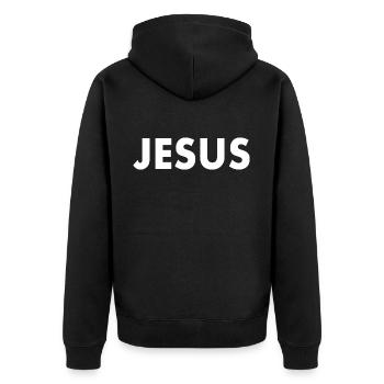 Jesus - Veste à capuche bio Premium Unisexe - noir - Dos - Nico (187cm)