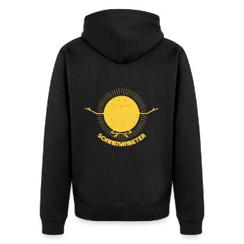 Sun Worshippers (Yoga-Sun-Edition) - Unisex Premium Organic Zip Hoodie - black - Back - Nico (187cm)