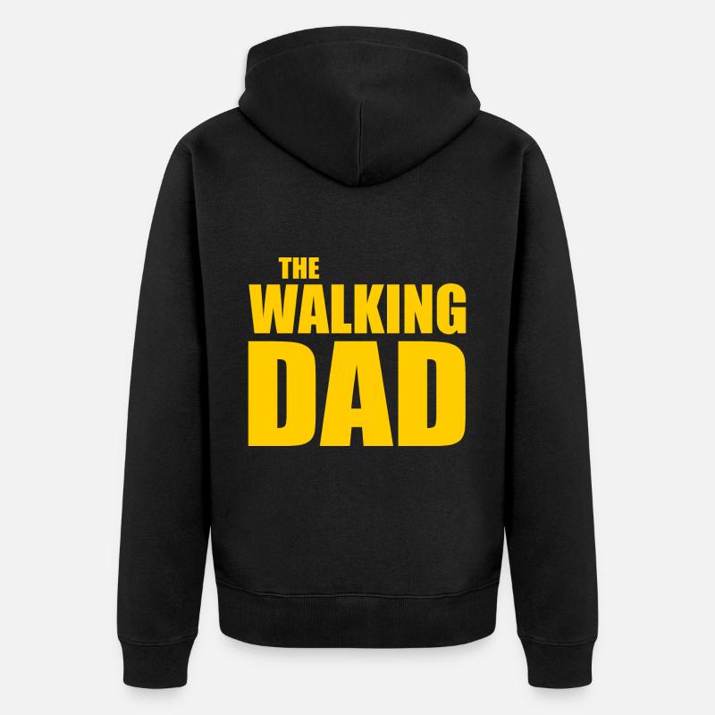 The walking dad - Veste à capuche bio Premium Unisexe - noir