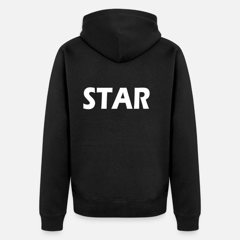 Star - Veste à capuche bio Premium Unisexe - noir
