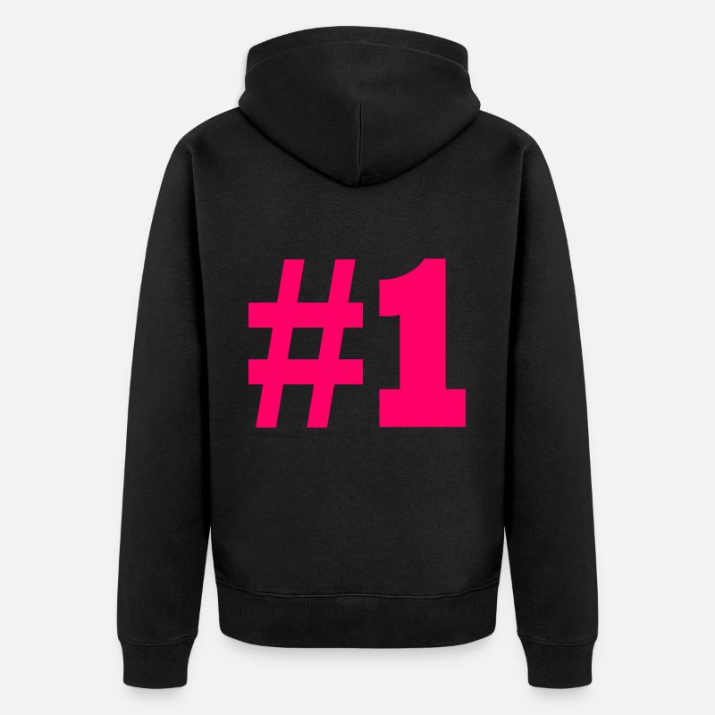 #1 - Veste à capuche bio Premium Unisexe - noir