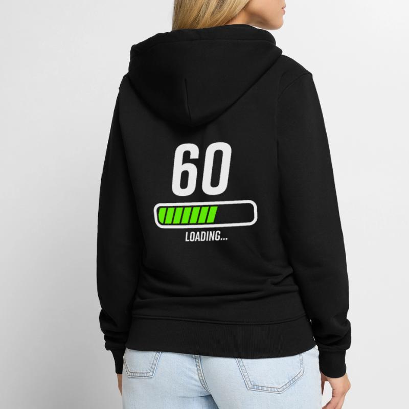 60th Birthday Loading Loading Beam Unisex Premium Organic Zip Hoodie