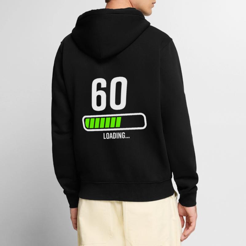 60th Birthday Loading Loading Beam Unisex Premium Organic Zip Hoodie