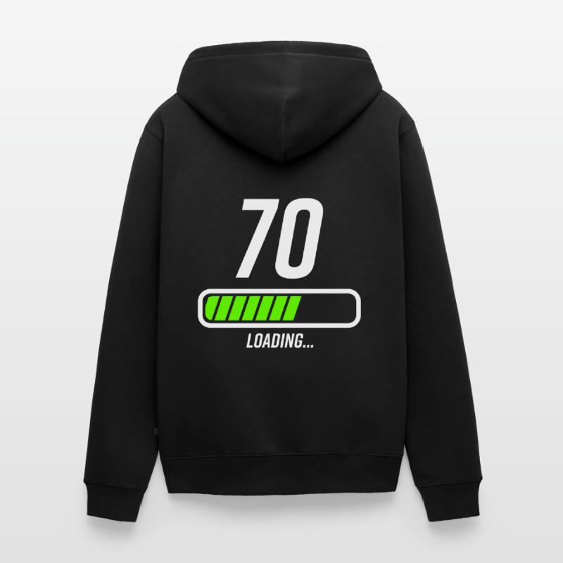70th Birthday Loading Loading Beam Unisex Premium Organic Zip Hoodie