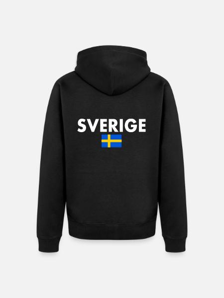 Sverige - Unisex Premium Organic Zip Hoodie - black