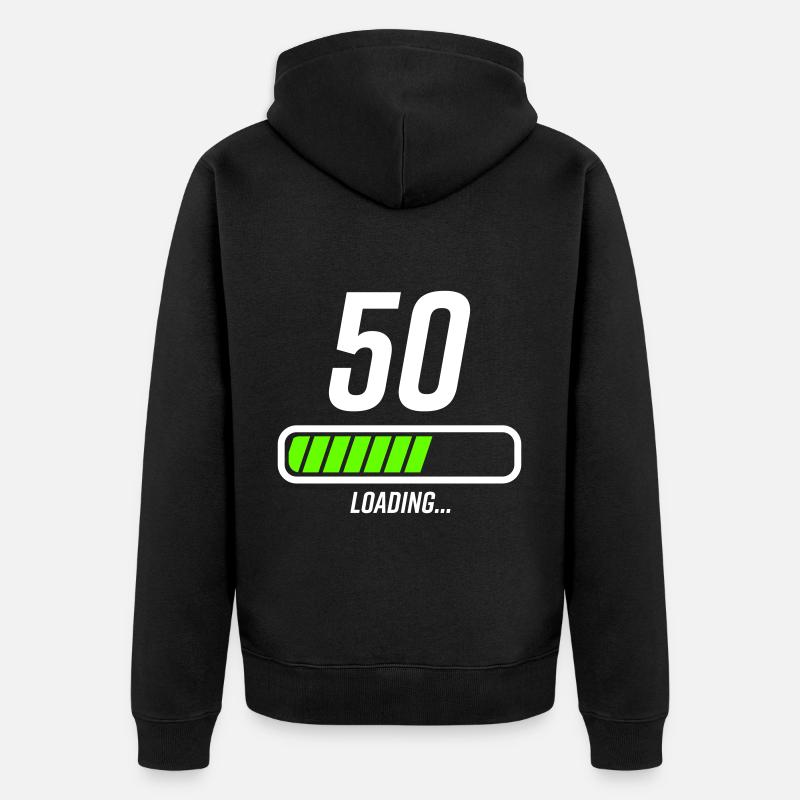 Faisceau de chargement du 50e anniversaire - Veste à capuche bio Premium Unisexe - noir