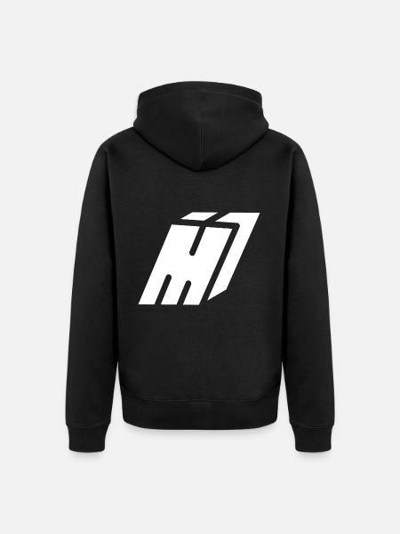 Abstract M Brief - Unisex Premium Bio Zip Hoodie - Schwarz