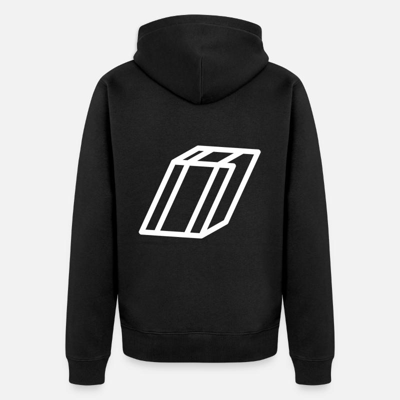 Rahmenbrief I - Unisex Premium Bio Zip Hoodie - Schwarz