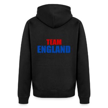 angleterre - Veste à capuche bio Premium Unisexe - noir - Dos - Nico (187cm)