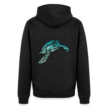 Tortue Marine - Veste à capuche bio Premium Unisexe - noir - Dos - Nico (187cm)