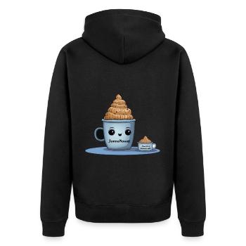 La Coupe des Introvertis - Veste à capuche bio Premium Unisexe - noir - Dos - Nico (187cm)