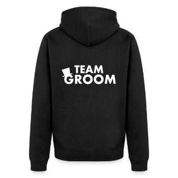 Team groom - Veste à capuche bio Premium Unisexe - noir - Dos - Nico (187cm)