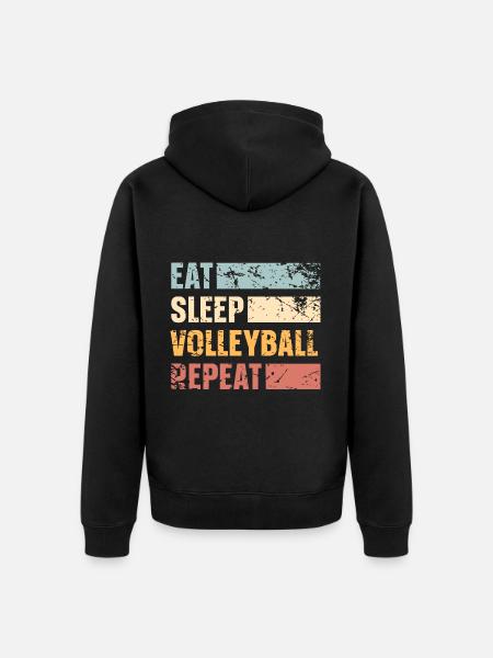 Volleyball - Unisex Premium Organic Zip Hoodie - black