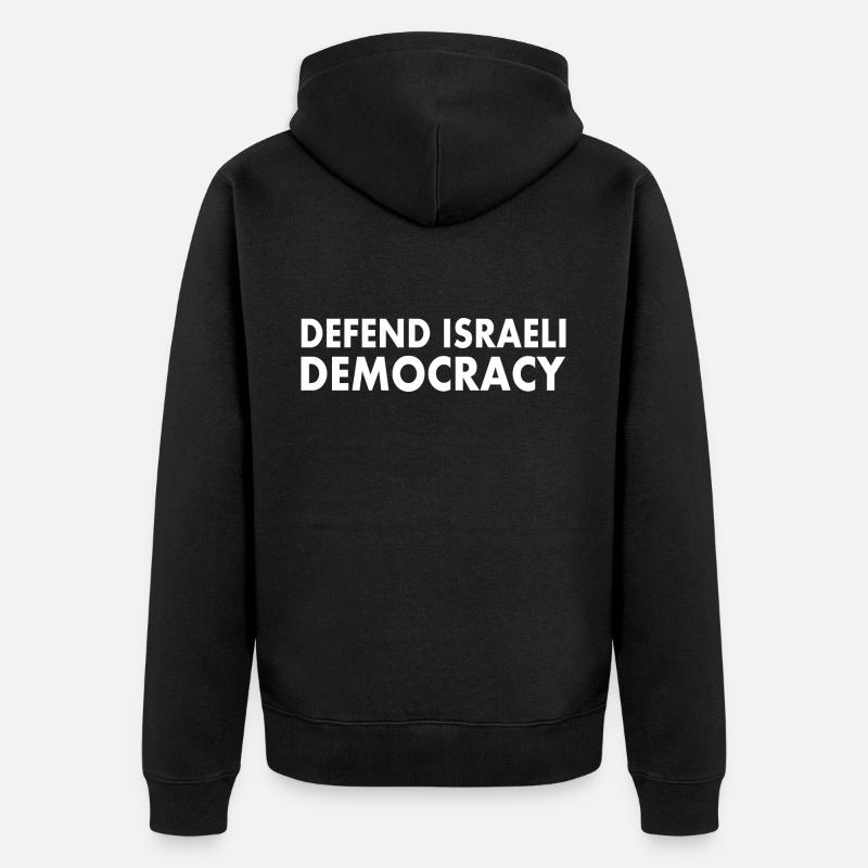 Defend israeli democracy - Veste à capuche bio Premium Unisexe - noir