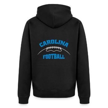 Carolina Football - Unisex Premium Bio Zip Hoodie - Schwarz - Hinten - Nico (187cm)