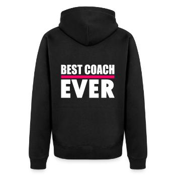 Best coach ever - Veste à capuche bio Premium Unisexe - noir - Dos - Nico (187cm)