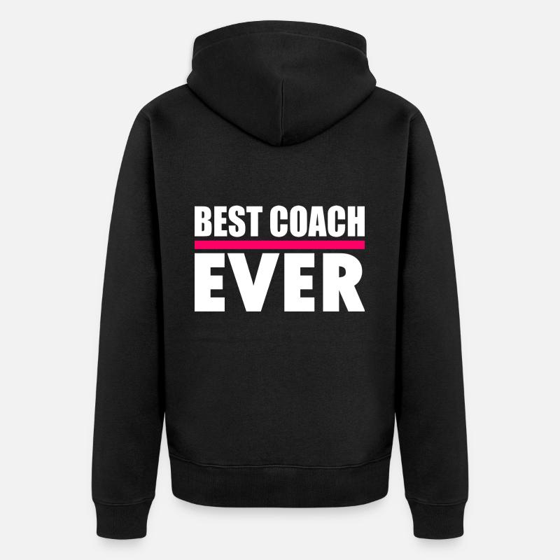 Best coach ever - Veste à capuche bio Premium Unisexe - noir